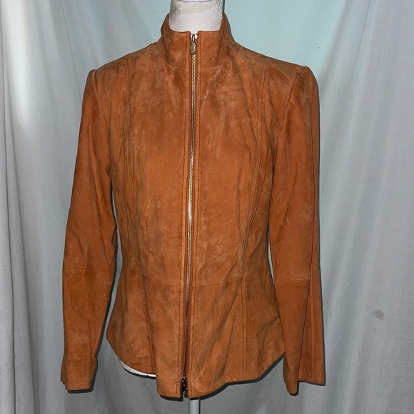 Dana Buchman Jackets & Blazers - 100% suede orange Dana Buchman jacket size 8 petite